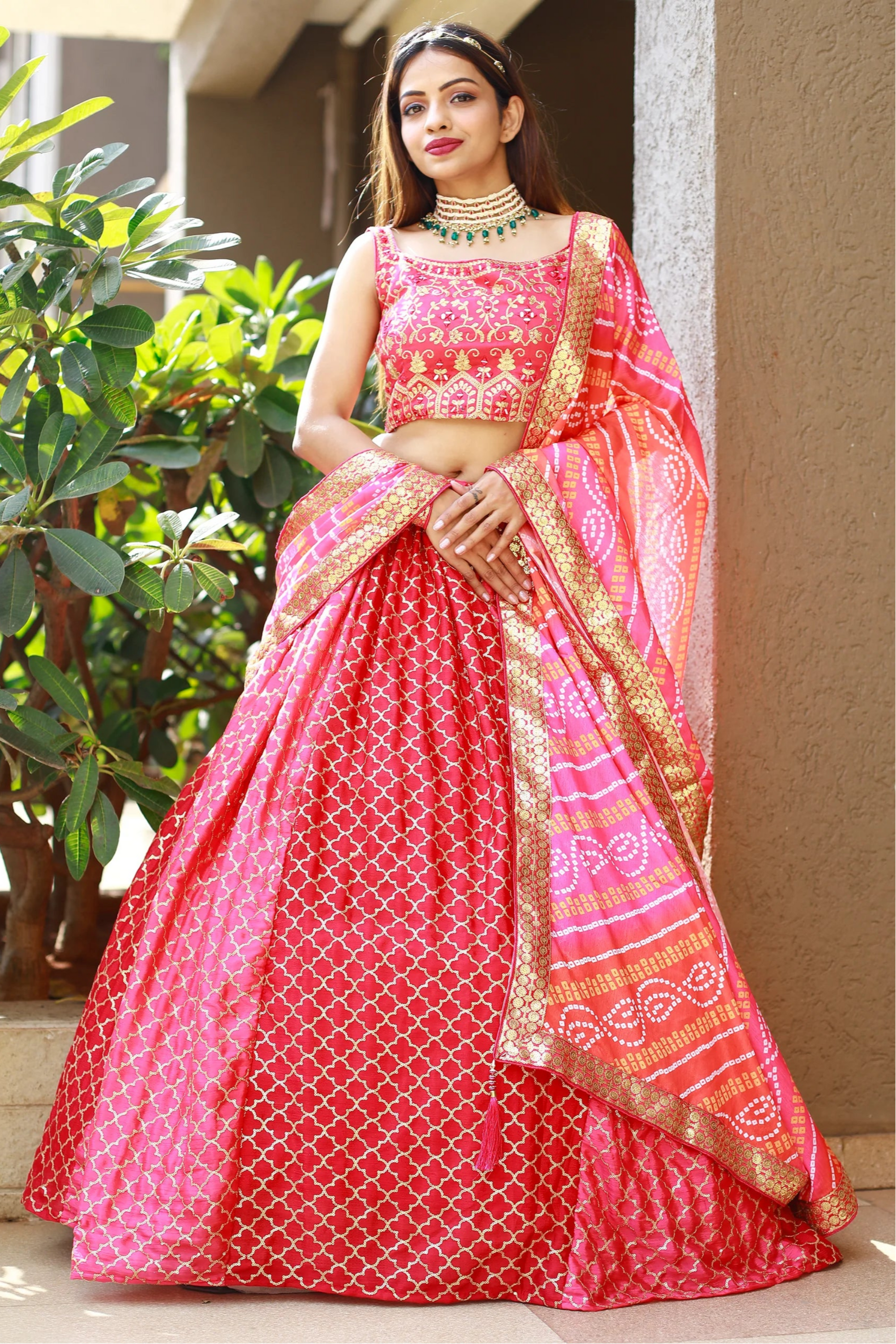 "Shop lehengas for festivals and weddings in America."
