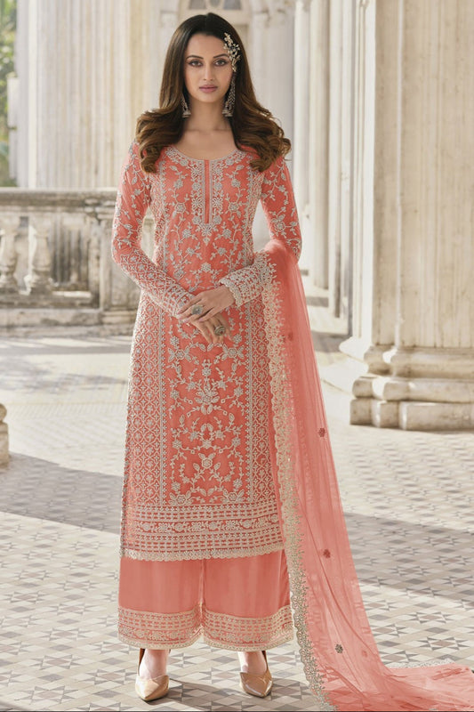 New Style Cameo Pink  Ready To Wear Salwar Kameez With Dupatta