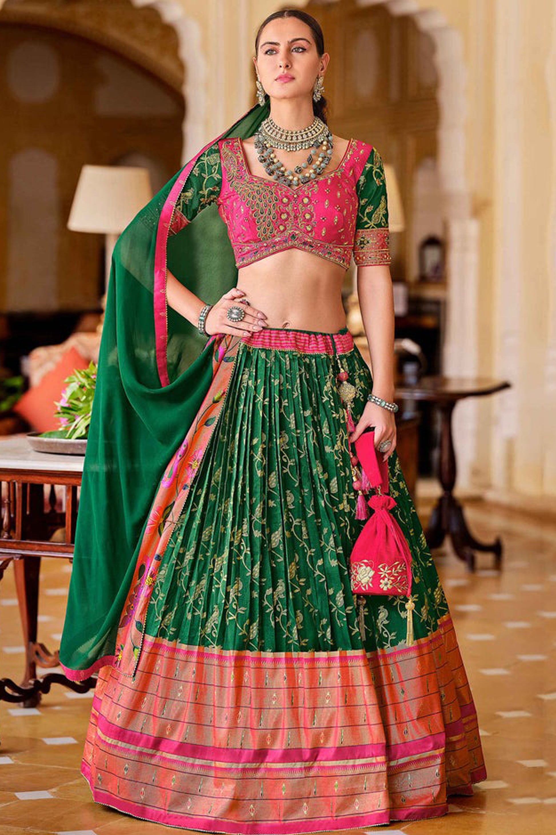 "Gorgeous lehengas for Indian events in the U.S."
