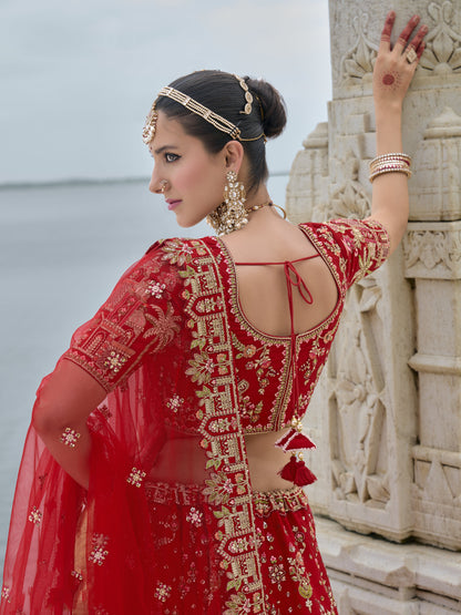 Experience bridal couture with lehengas that sparkle with intricate artistry.
