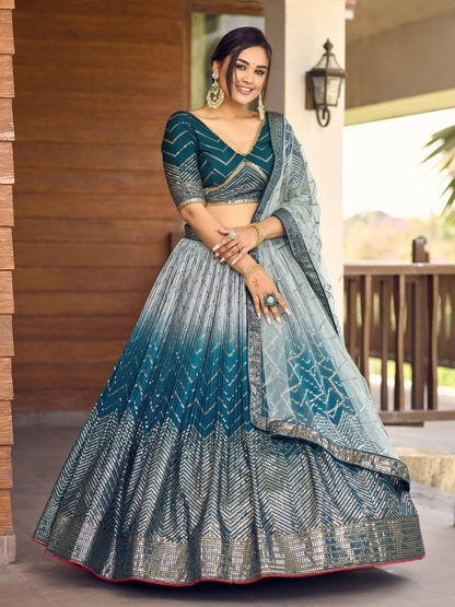 "Lehengas for Indian weddings in the USA."
