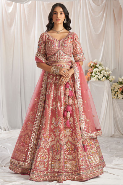 Adorn your big day with lehengas woven in tradition and styled with grace.
