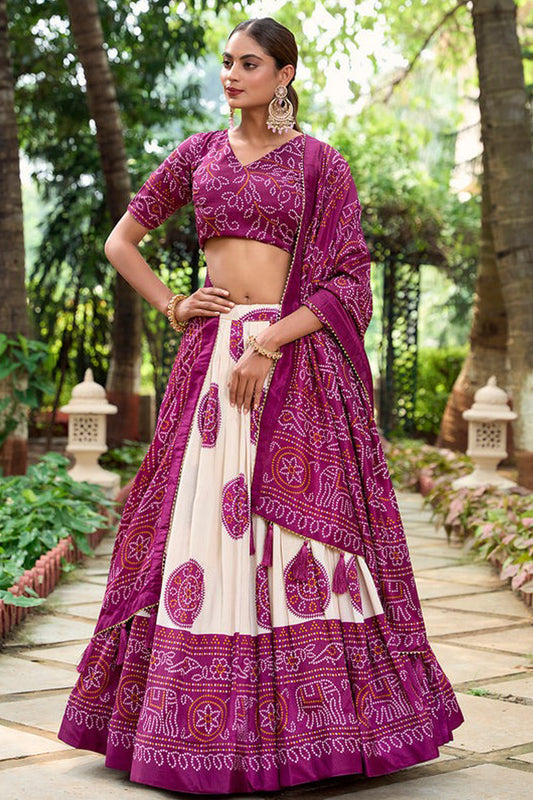 "Traditional lehengas for modern Indian Americans."
