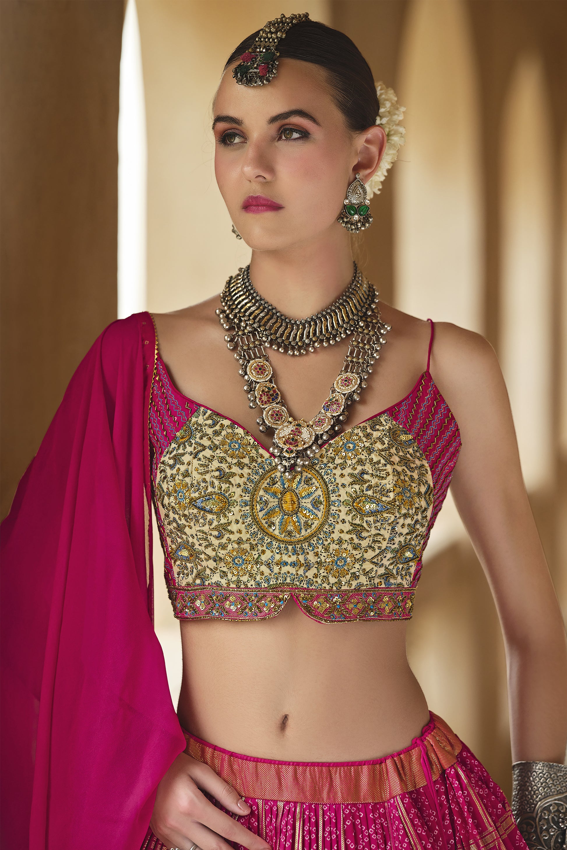 "Celebrate Indian roots in the U.S. with our lehengas."
