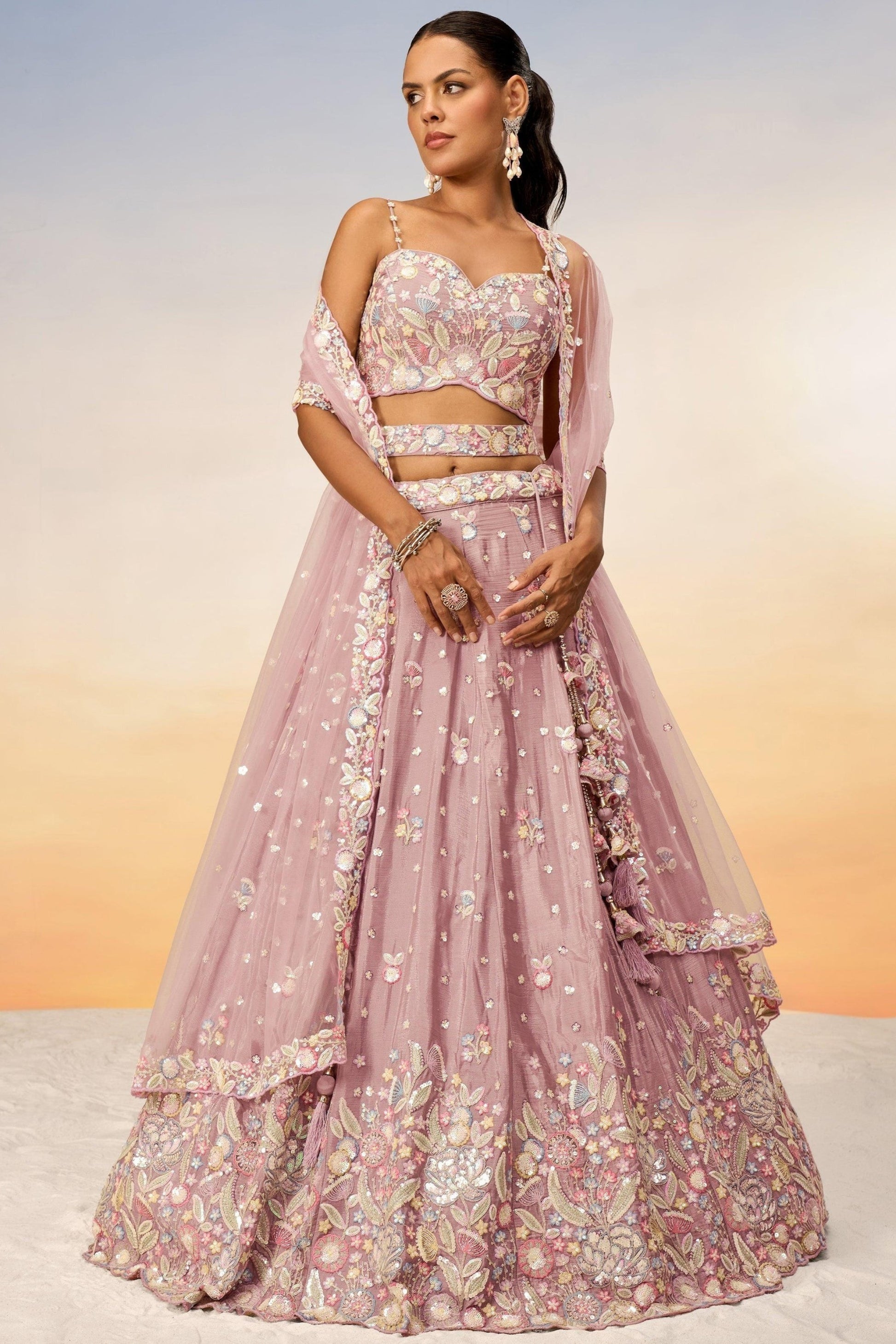 "Feel festive in lehengas made for Indian Americans."

