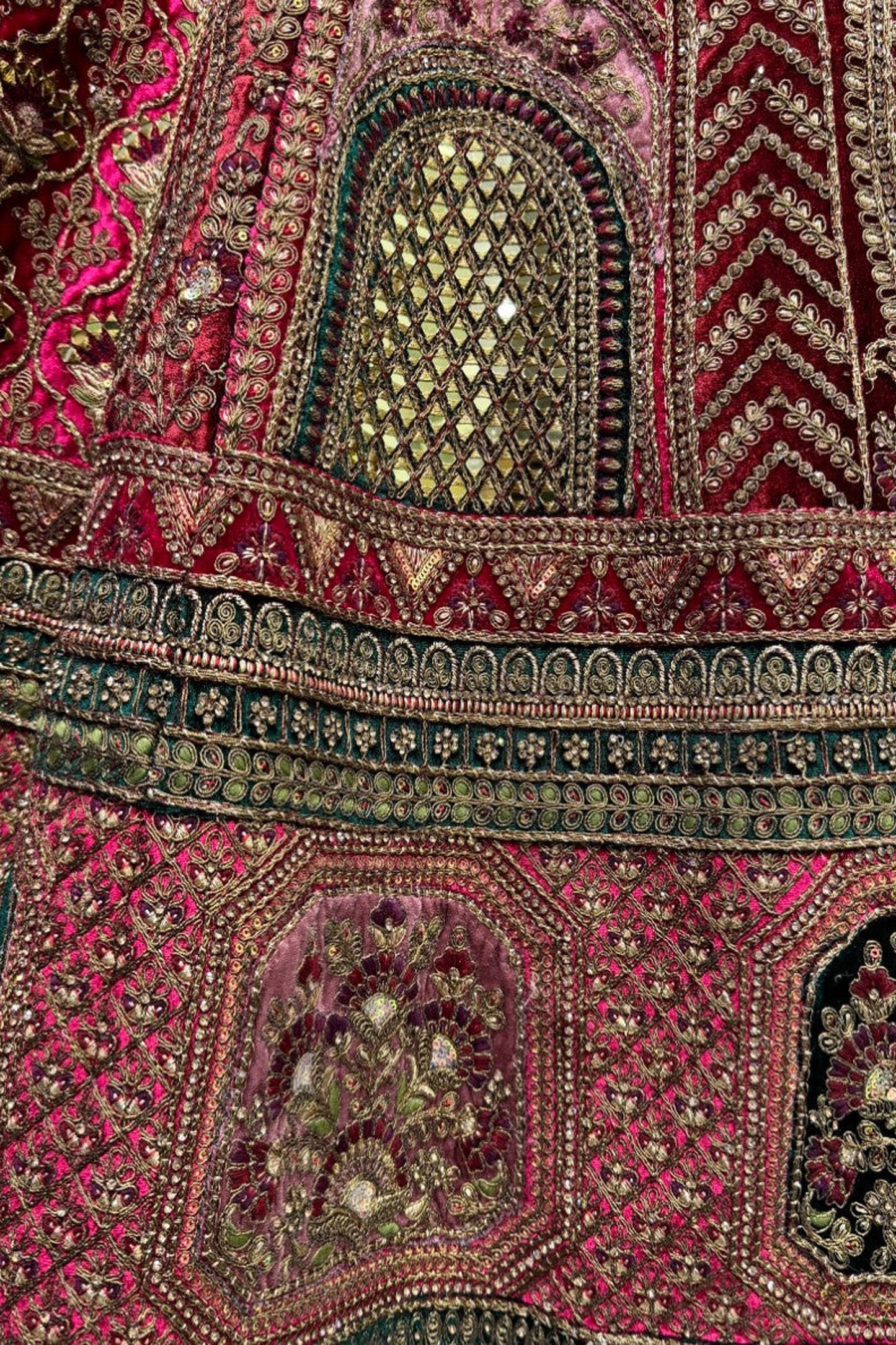 "Stylish lehengas for U.S.-based Indian functions."
