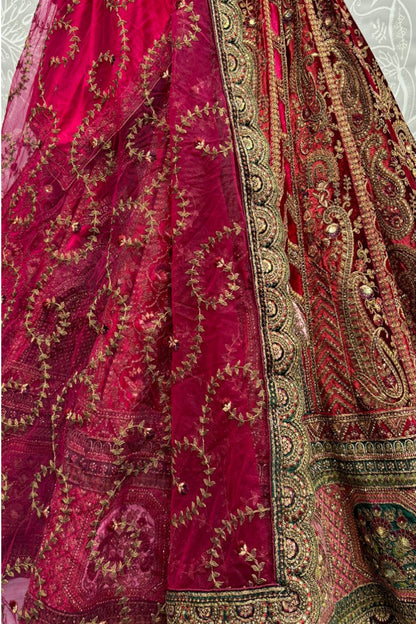 "Stylish lehengas for U.S.-based Indian functions."
