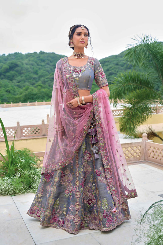 "Traditional lehengas for modern Indian Americans."
