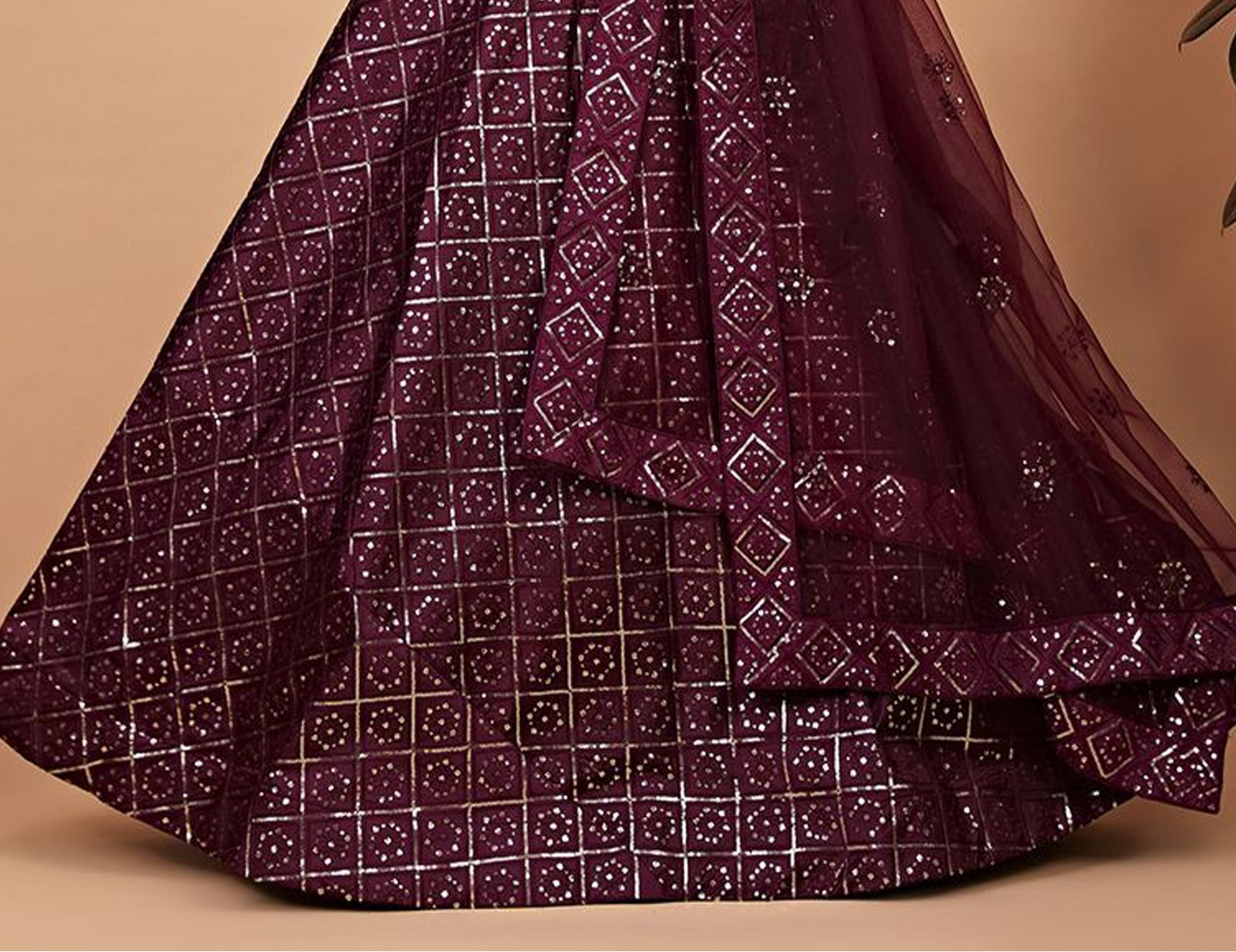 "Desi lehengas for American celebrations."
