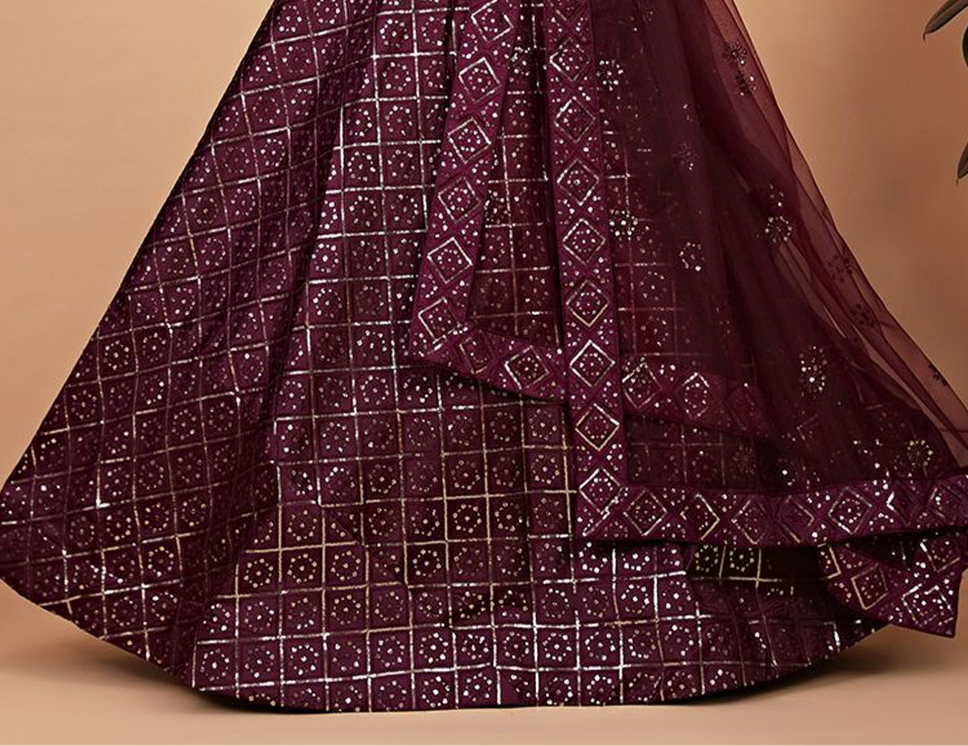 "Desi lehengas for American celebrations."
