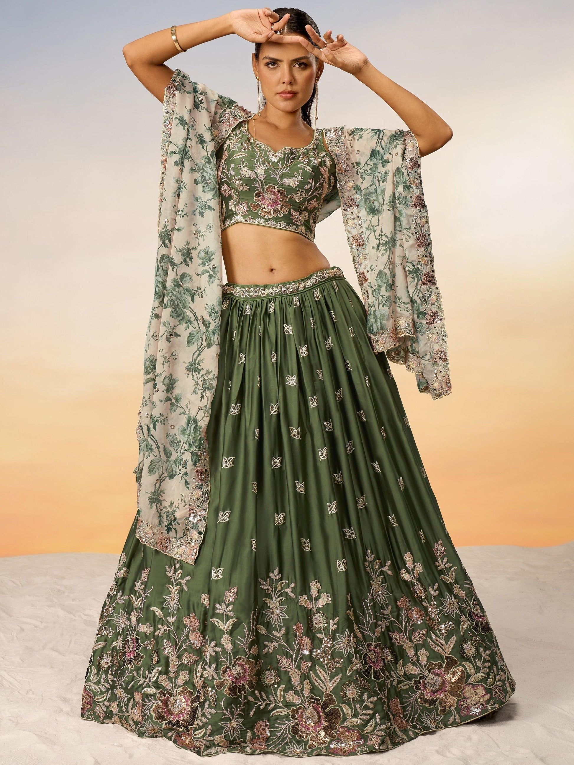 "Celebrate Indian roots in the U.S. with our lehengas."
