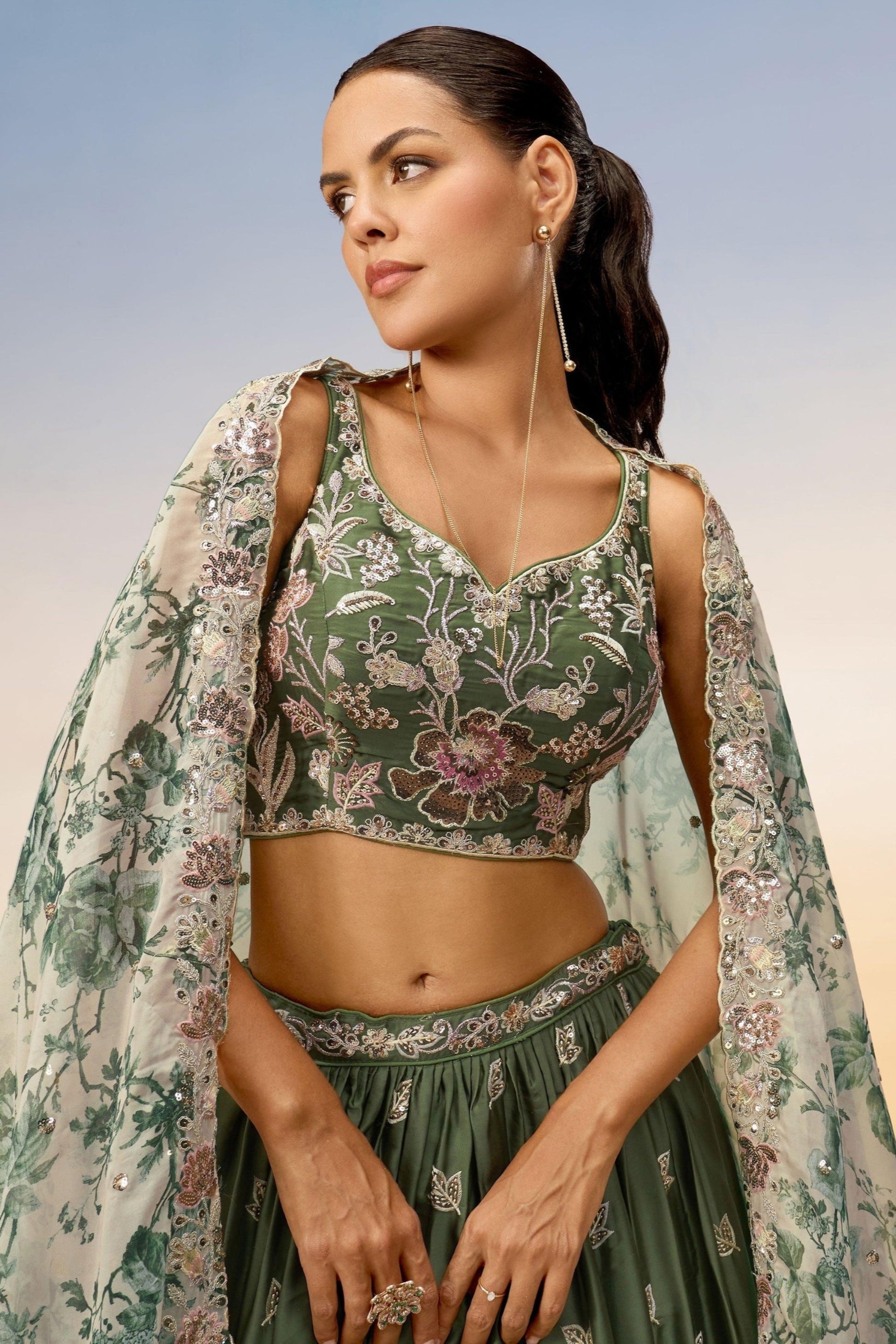 "Celebrate Indian roots in the U.S. with our lehengas."
