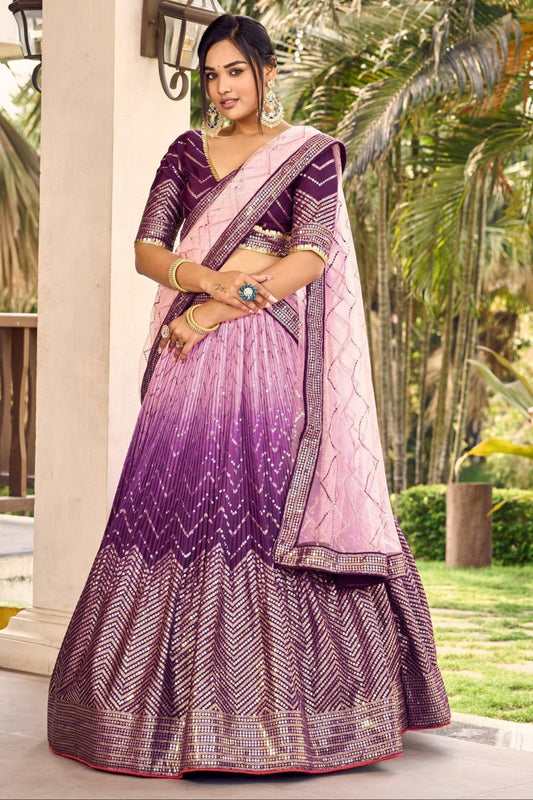 "Desi lehengas for American celebrations."
