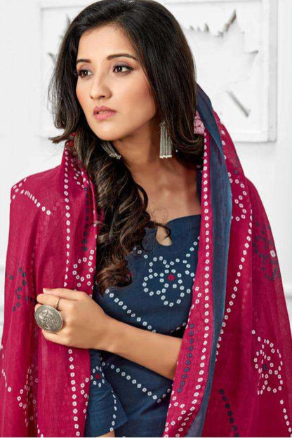 Blue colour cotton wear offers calm elegance – a versatile pick for every occasion.
