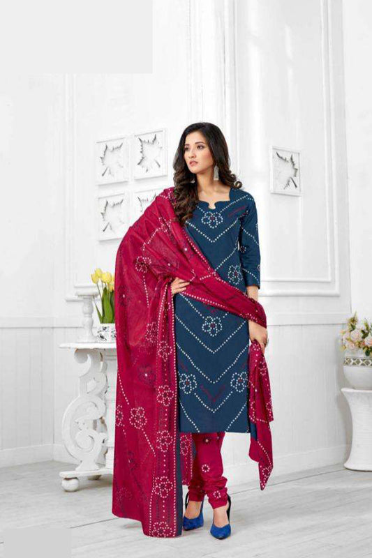 Blue colour cotton wear offers calm elegance – a versatile pick for every occasion.
