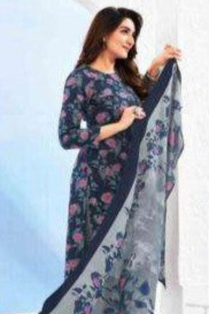 Gray cotton outfit with a sleek and modern vibe, perfect for everyday elegance, workwear, and minimalist festive styles.
