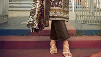Brown printed Shalwar Kameez suit Religious Ceremony And Everyday