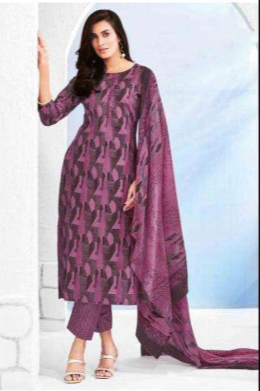 Dark pink cotton outfit with a bold and feminine charm, ideal for festive celebrations, family gatherings, and vibrant everyday wear.
