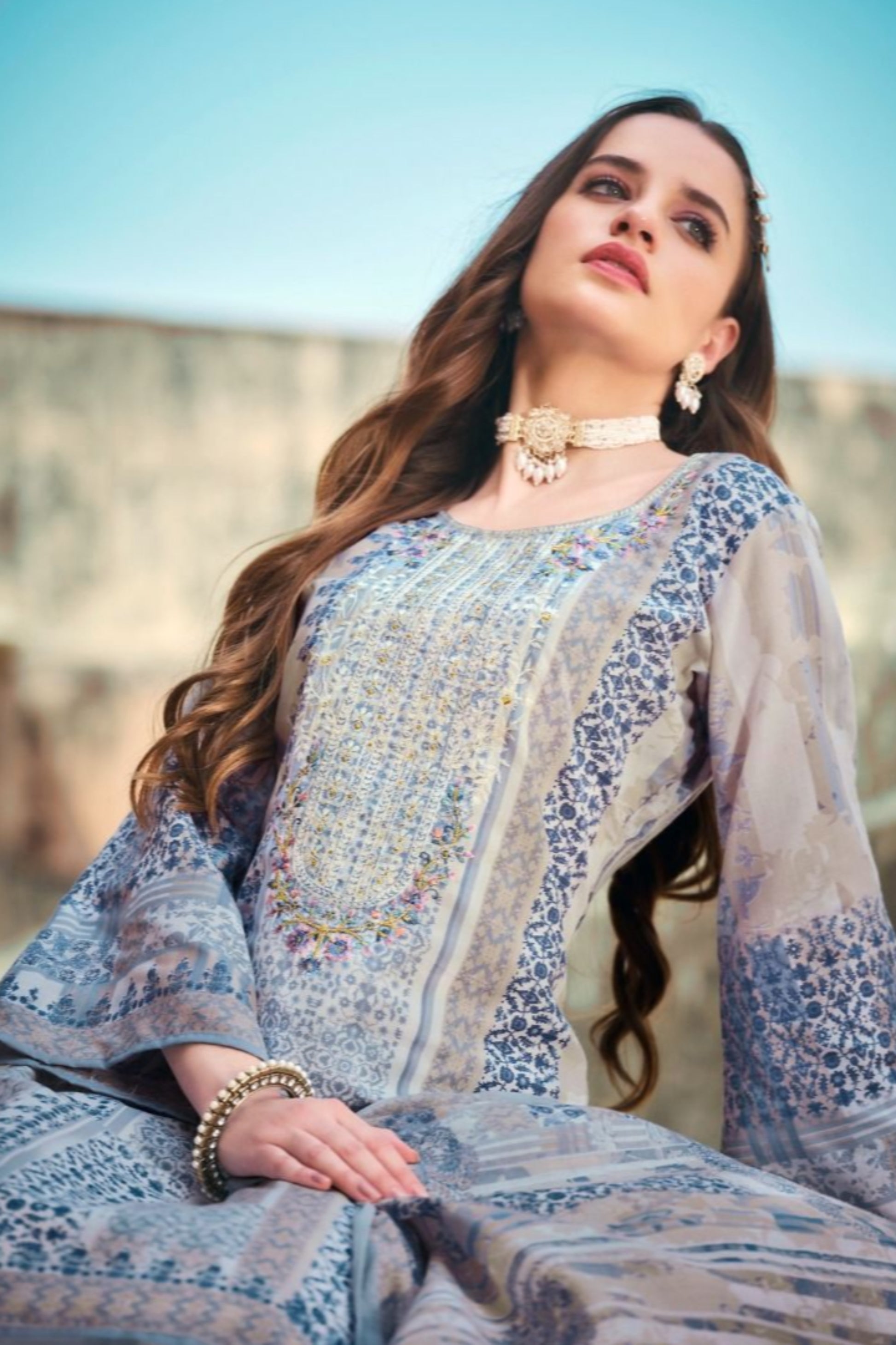 Steel blue salwar kameez offers a cool, elegant tone that blends sophistication with everyday comfort—ideal for formal and semi-casual wear.
