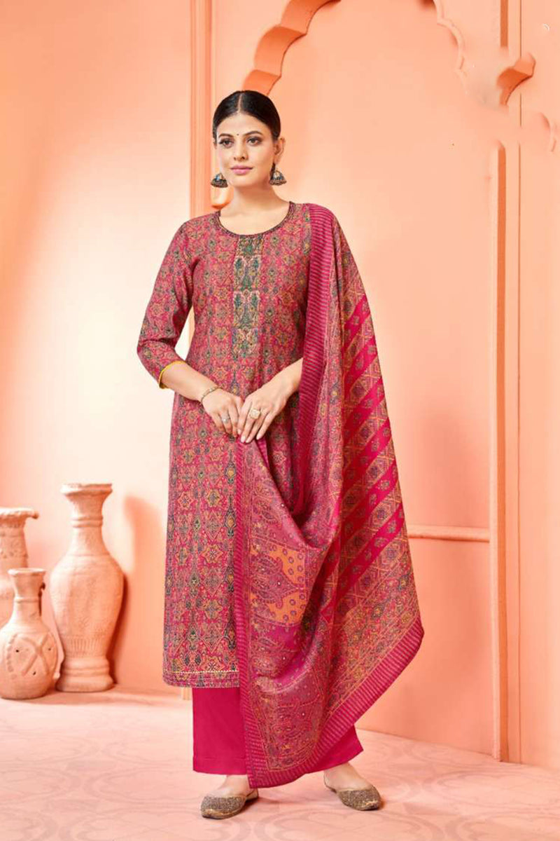 Indian Pakistani pure rayon pink salwar kameez for wedding wear – Seyuri