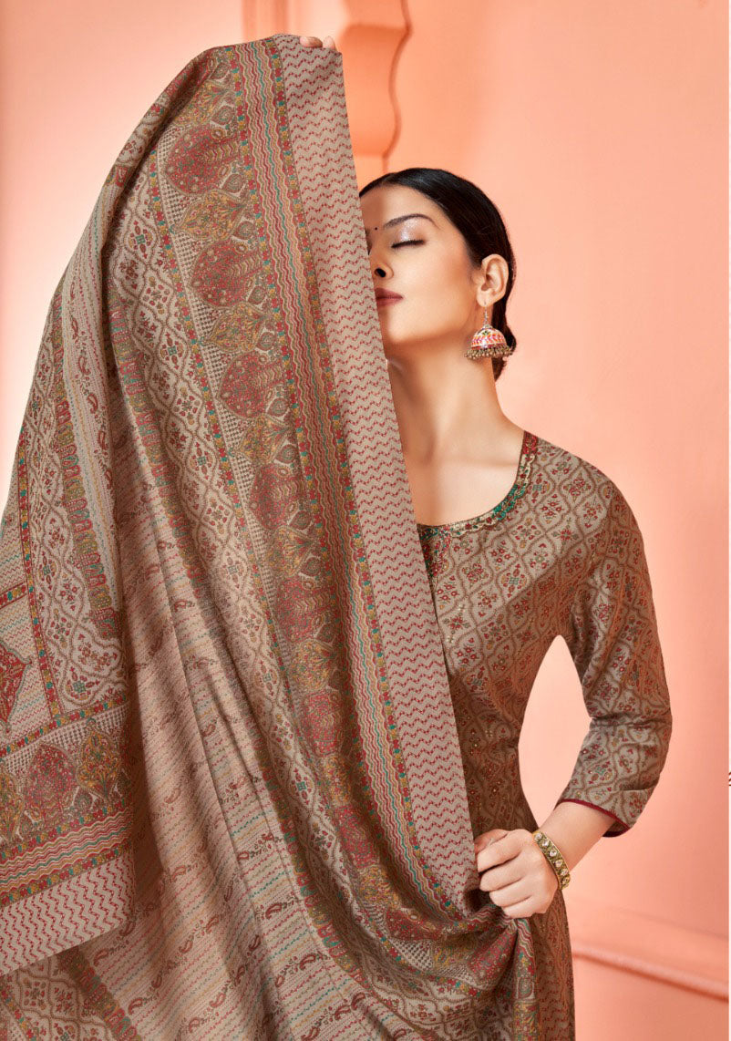 Brown cotton wear speaks tradition and boldness – perfect for weddings and festive nights.