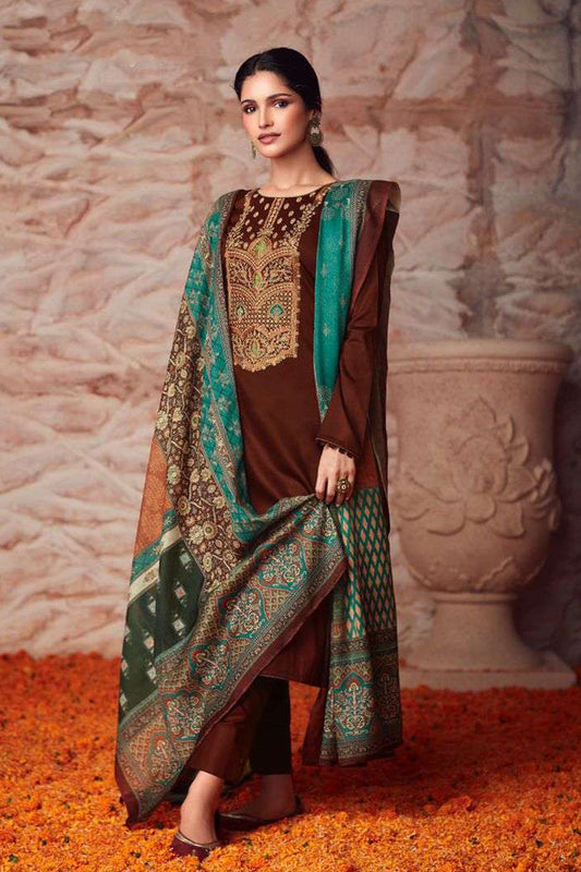 Brown cotton wear speaks tradition and boldness – perfect for weddings and festive nights.