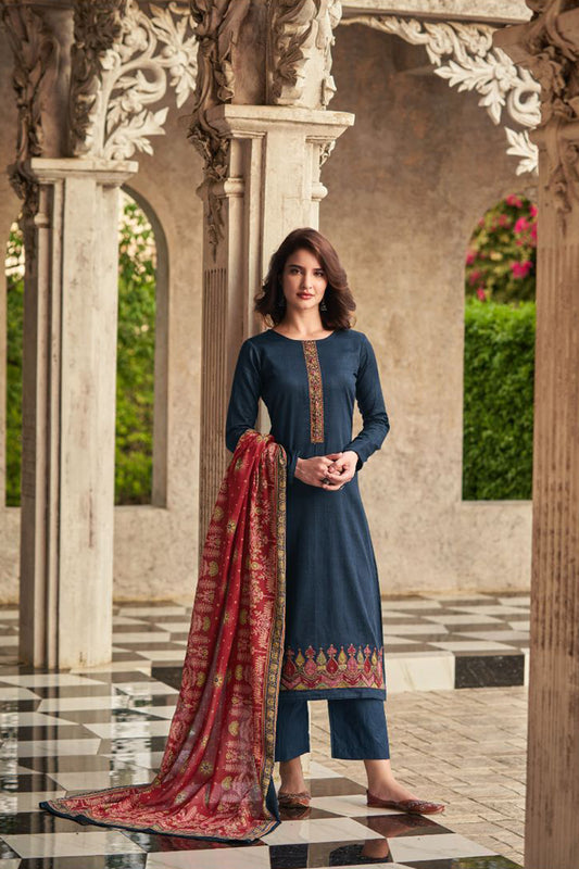 Blue colour cotton wear offers calm elegance – a versatile pick for every occasion.
