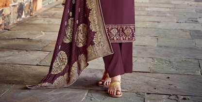 Indian traditional premium fabric embroidery designer salwar suit