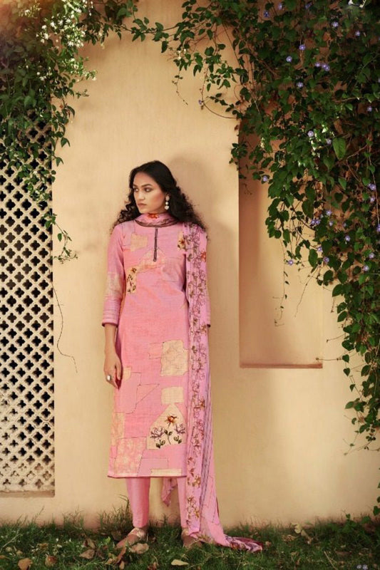 Peach colour cotton wear gives a soft and fresh look