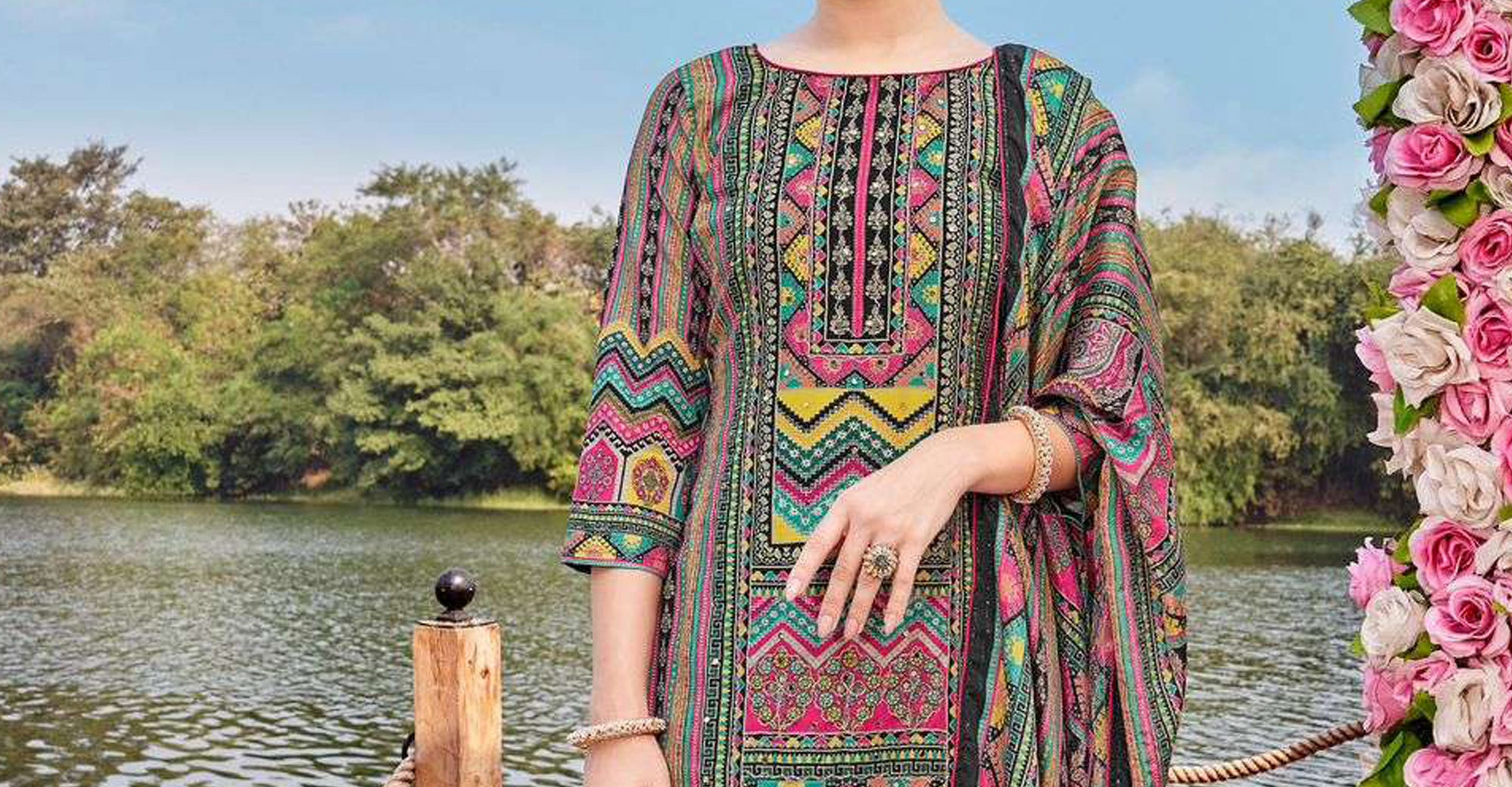 Black colour cotton wear defines elegance and confidence – perfect for evening parties and receptions.
