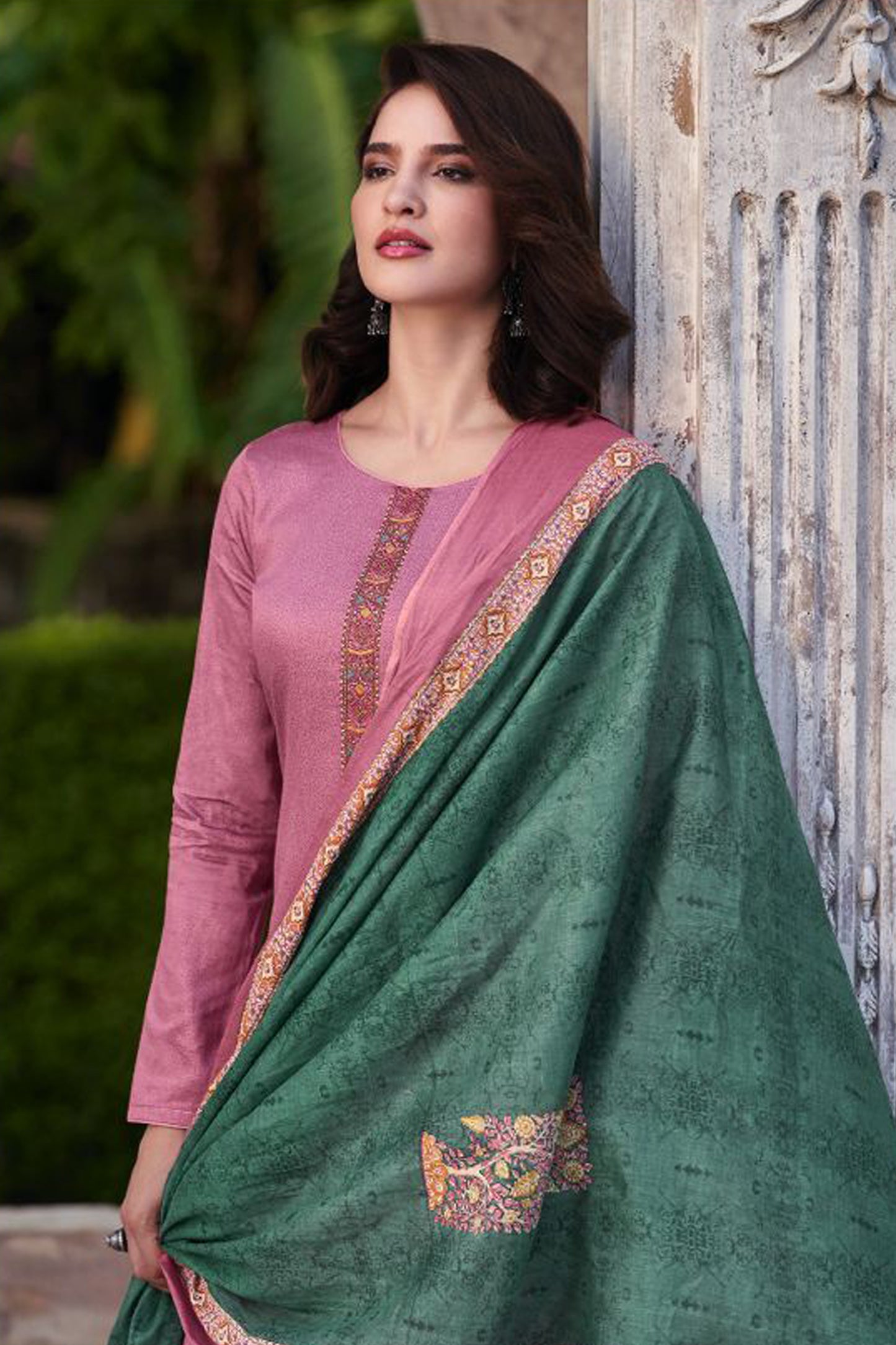 Pink colour cotton wear reflects softness and charm – perfect for graceful day functions.

