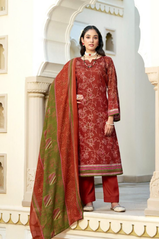 Red salwar kameez reflects vibrance and tradition, making it an ideal pick for festive celebrations and weddings.
