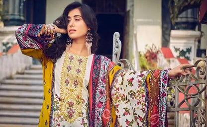 Yellow cotton outfit with a bright and joyful look, perfect for haldi functions, summer days, and cheerful celebrations.
