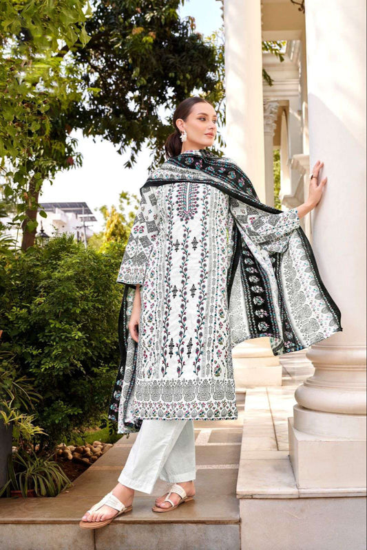 Elegant white cotton outfit with a soft, breathable feel, ideal for casual days, festive mornings, and warm-weather occasions.
