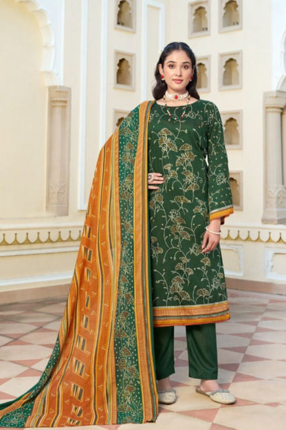 Dark green cotton wear brings a rich, earthy elegance, making it a perfect choice for both casual and festive occasions with its deep, timeless tone.
