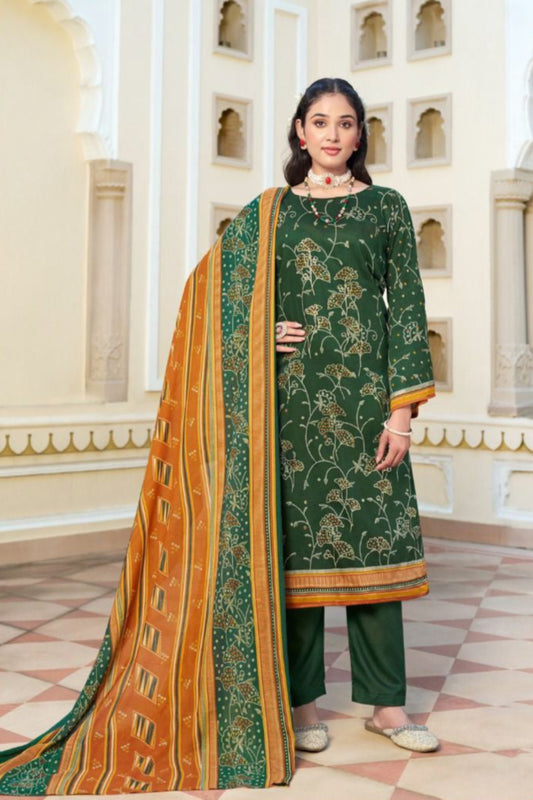 Dark green cotton wear brings a rich, earthy elegance, making it a perfect choice for both casual and festive occasions with its deep, timeless tone.
