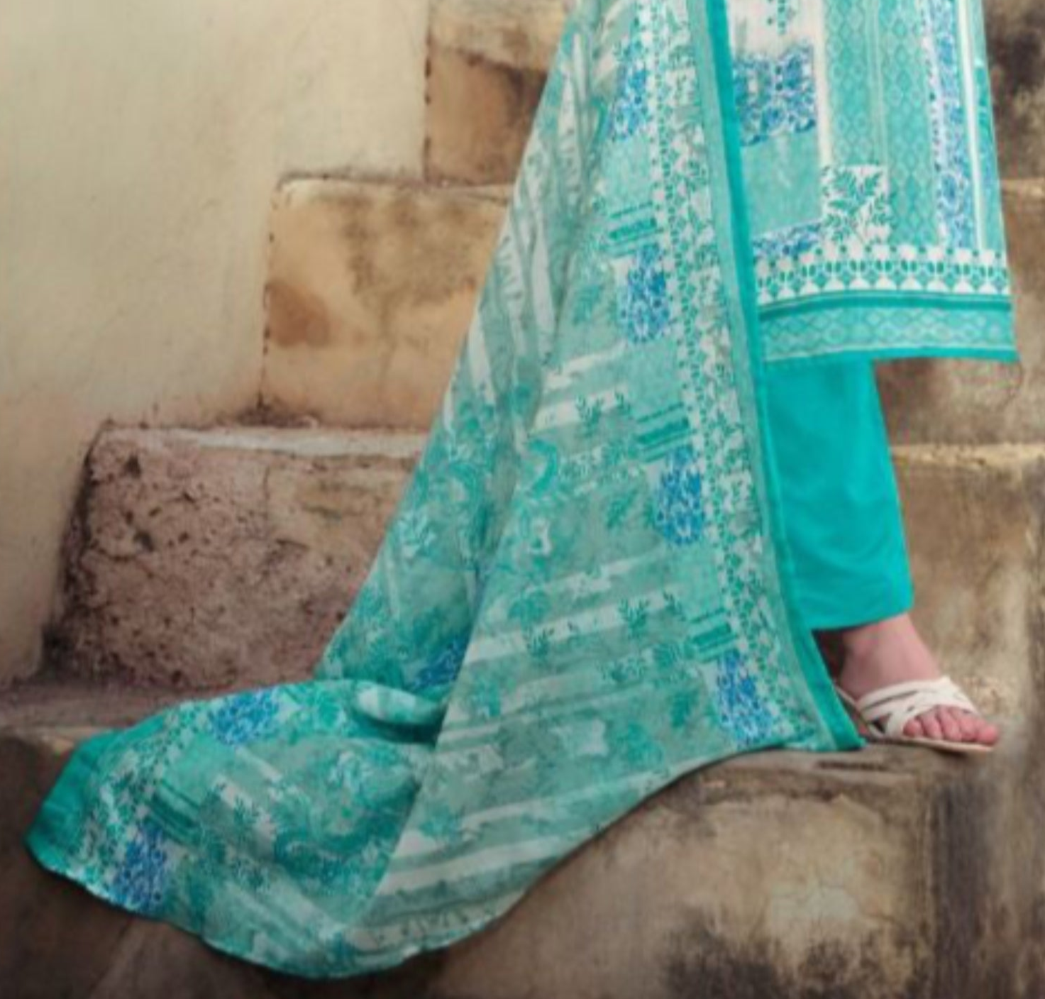 Turquoise blue salwar kameez offers a refreshing and vibrant look, ideal for daytime functions and casual wear.
