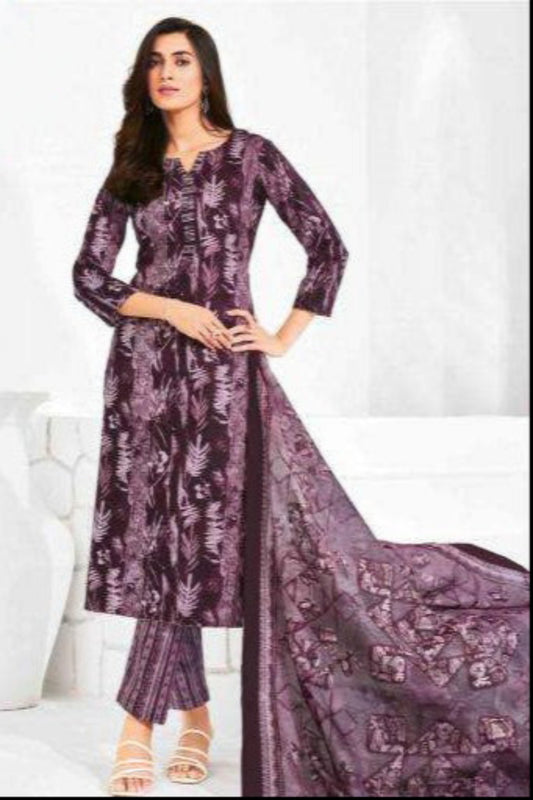 Mauve purple cotton outfit with a soft, elegant charm, perfect for serene festive moments, casual outings, and graceful everyday wear.
