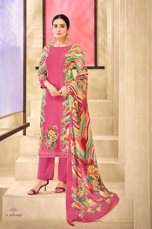 Indian Cotton Designer Printed Shalwar Kameez Suit For Everyday Wear
