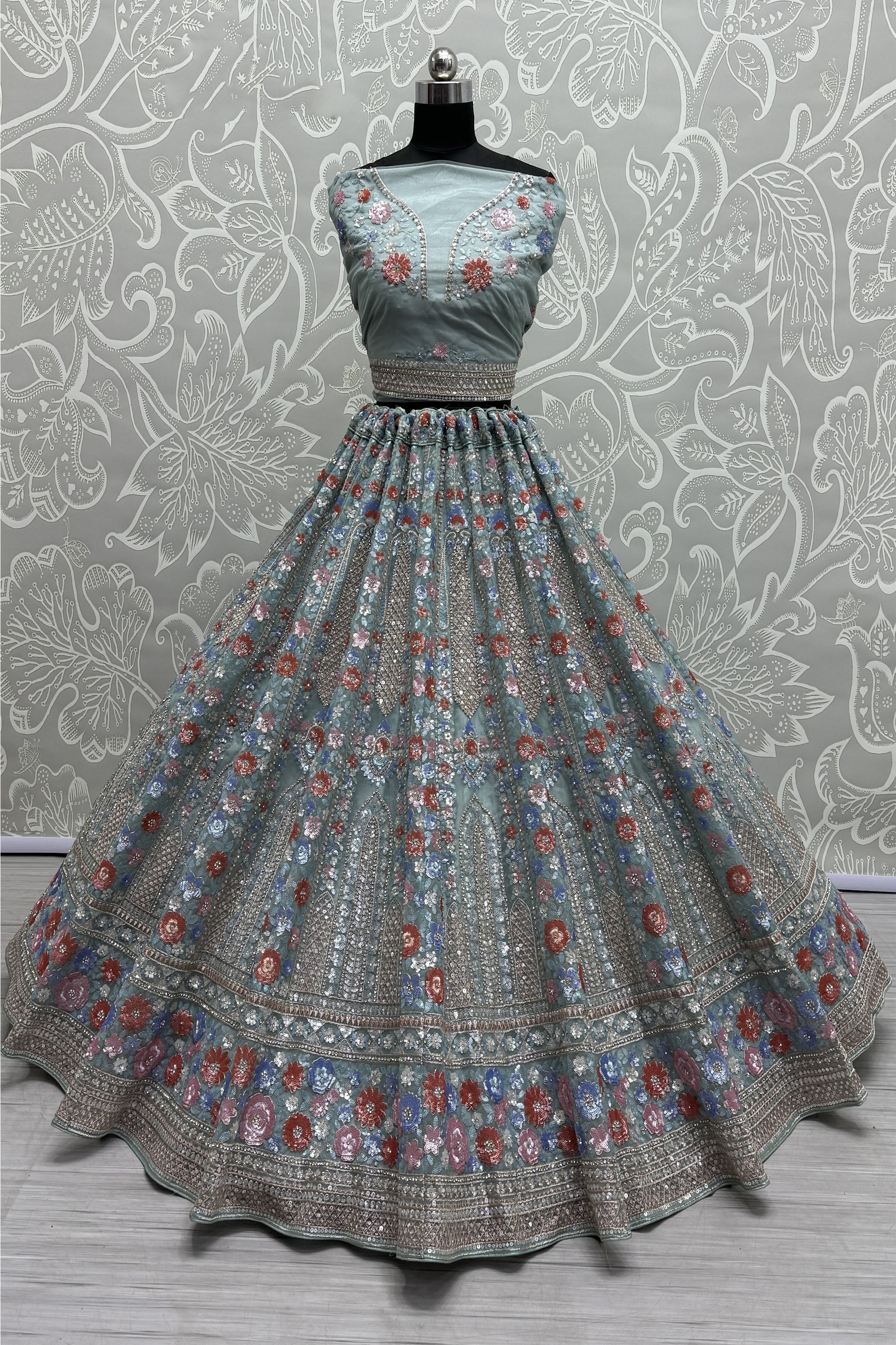 "Traditional lehengas for modern Indian Americans."

