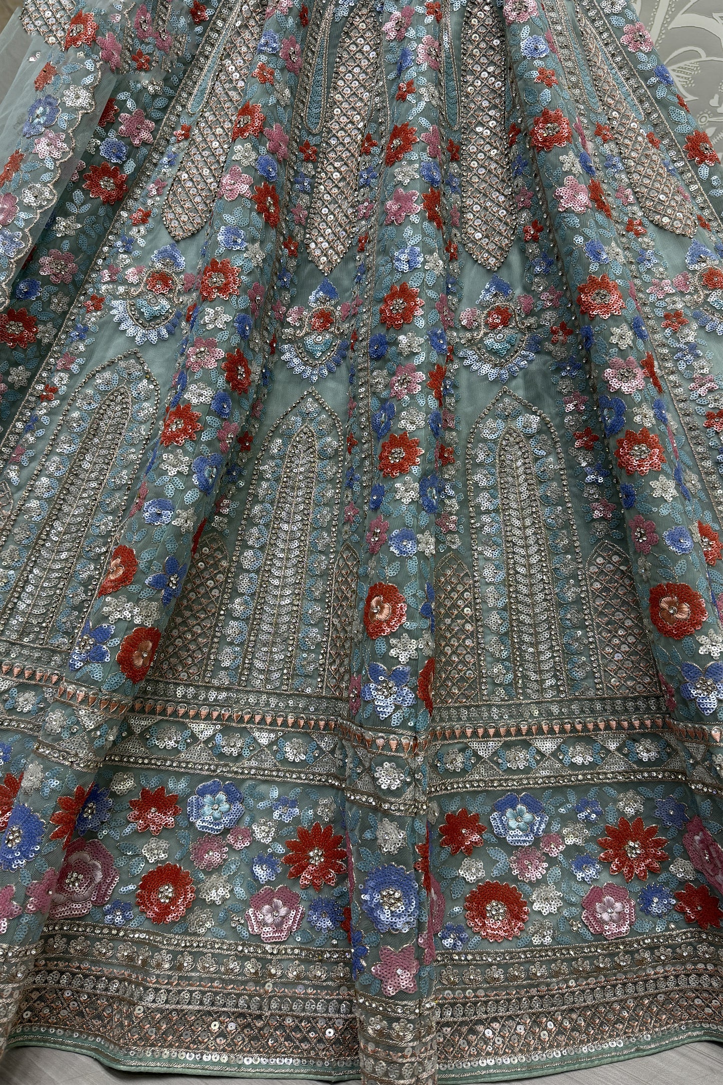 "Traditional lehengas for modern Indian Americans."
