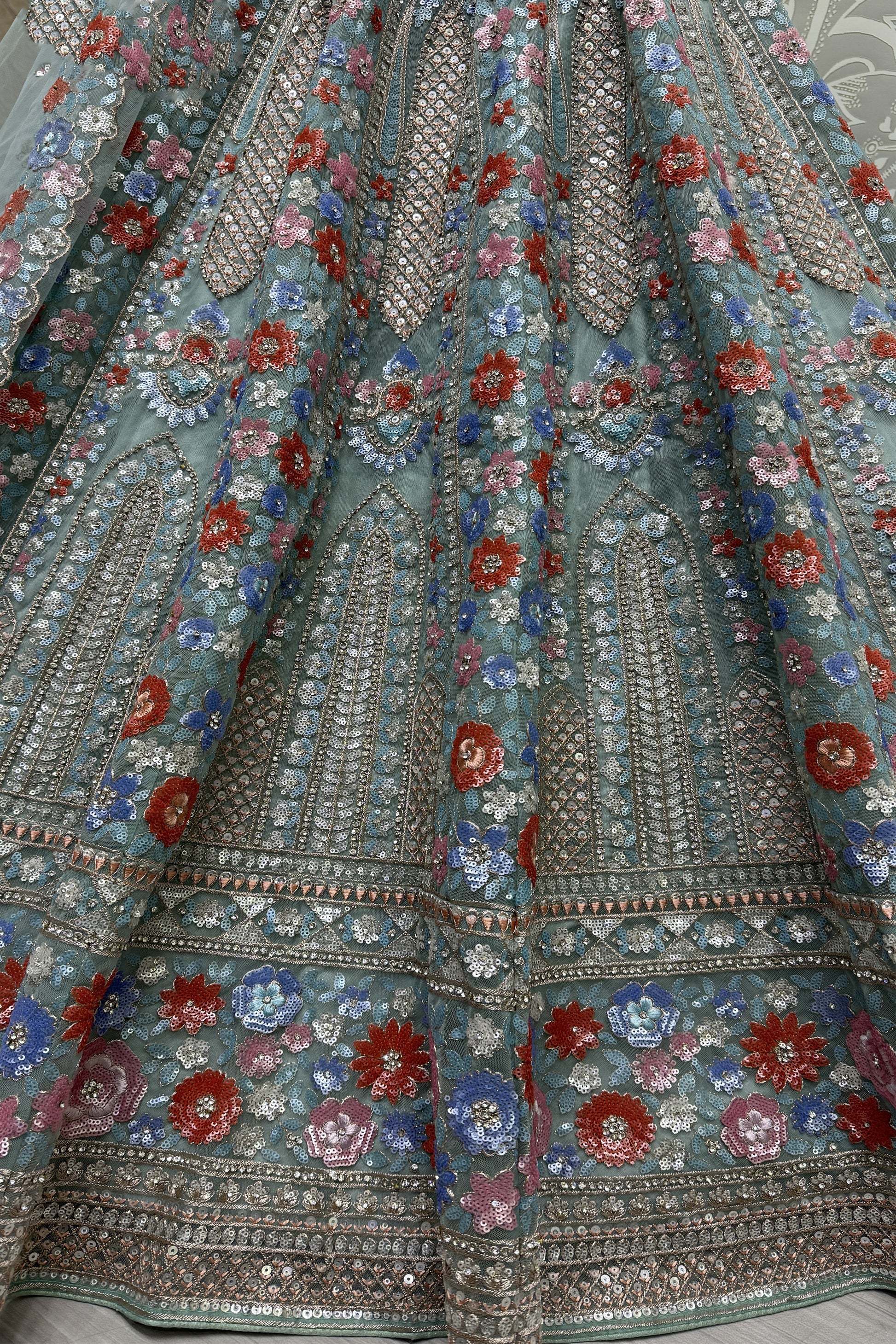 "Traditional lehengas for modern Indian Americans."
