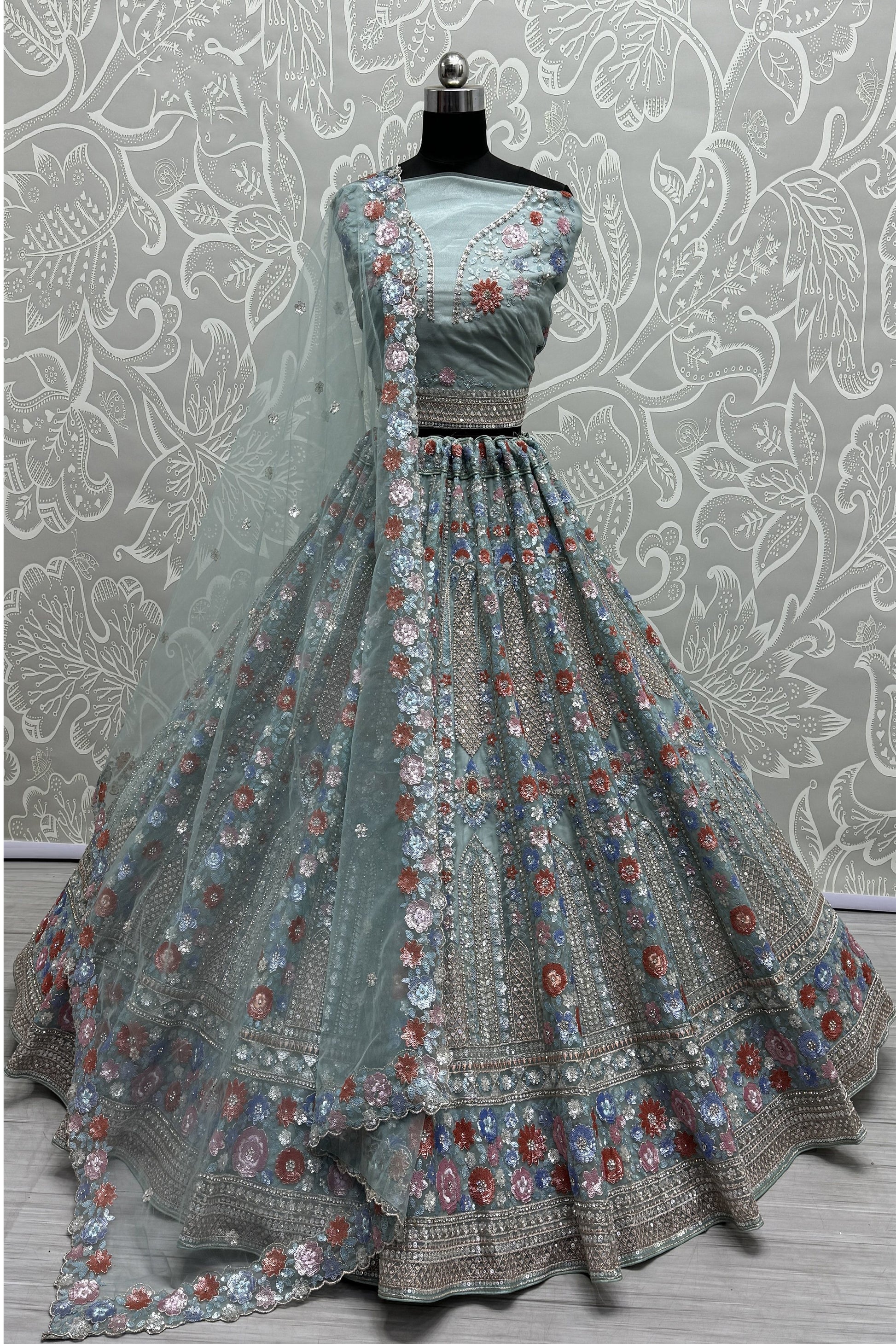 "Traditional lehengas for modern Indian Americans."
