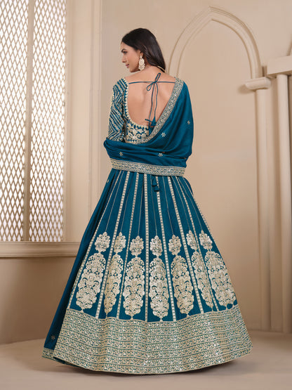 "Lehengas made for Indian functions across the USA."
