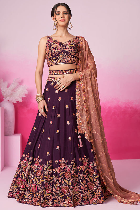 "Shop lehengas for festivals and weddings in America."
