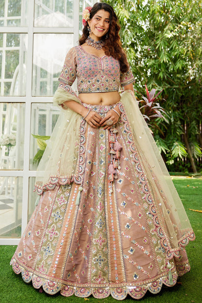 "Desi lehengas for American celebrations."
