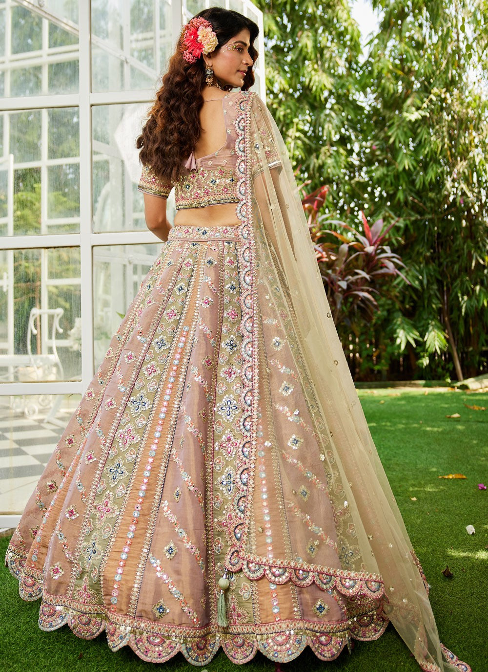 "Desi lehengas for American celebrations."
