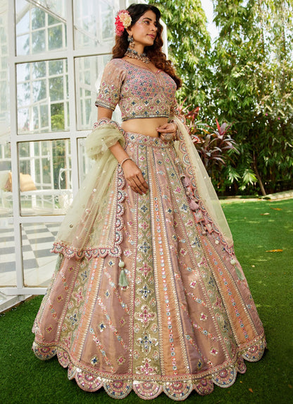"Desi lehengas for American celebrations."

