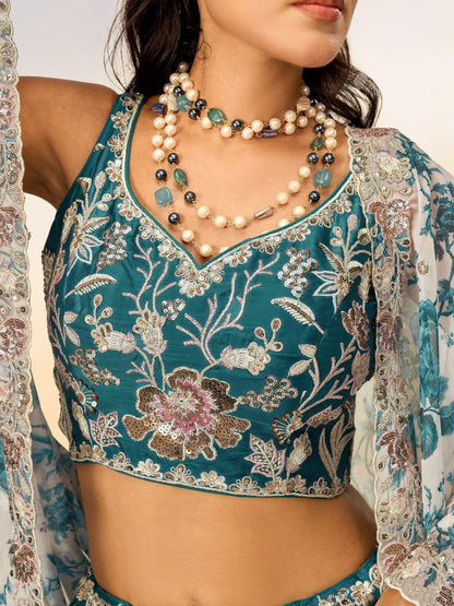 "Stylish lehengas for U.S.-based Indian functions."
