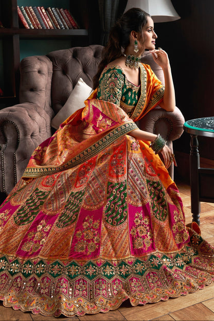 "Lehengas made for Indian functions across the USA."
